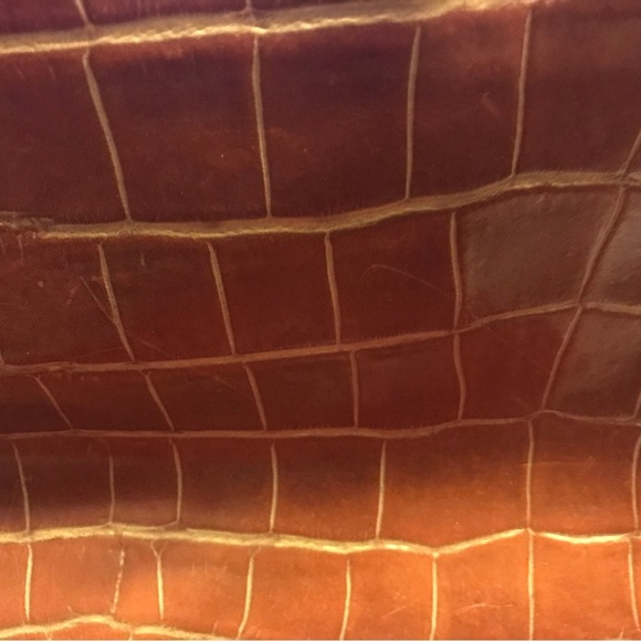 Monsac original crocodile leather shoulder bag... - Picture 8 of 13